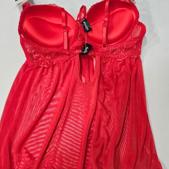 Rene Rofe Push Up Babydoll with G-String Thong - 2 Piece Set - Picture 7 of 9